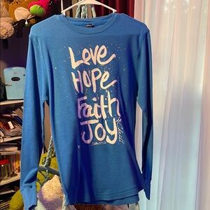 Telfar Blue Long Sleeve Tee